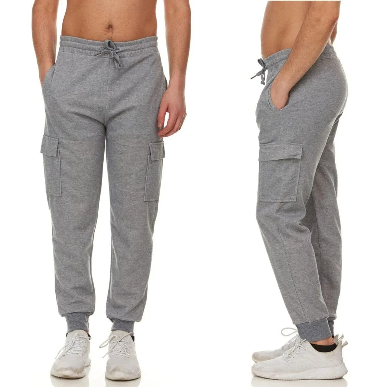 3-Pack: Men's Jogger Pants with Cargo Pockets