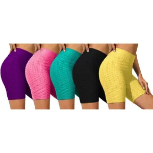 3-Pack: Women's Ruched High-Waist Shorts