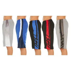 5-Pack: Men's Active Athletic Assorted Performance Shorts