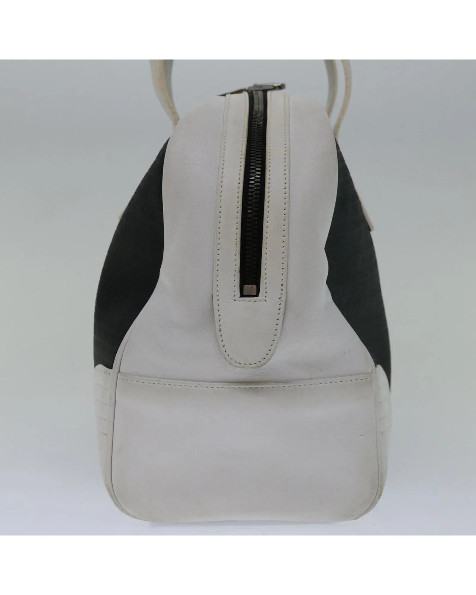 Authentic Loewe PVC and Canvas Anagram Hand Bag in Black and White