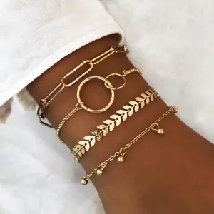 B797 - Simple new geometric chain Bracelet