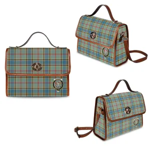 Balfour Blue Tartan Waterproof Canvas Bag with Family Crest