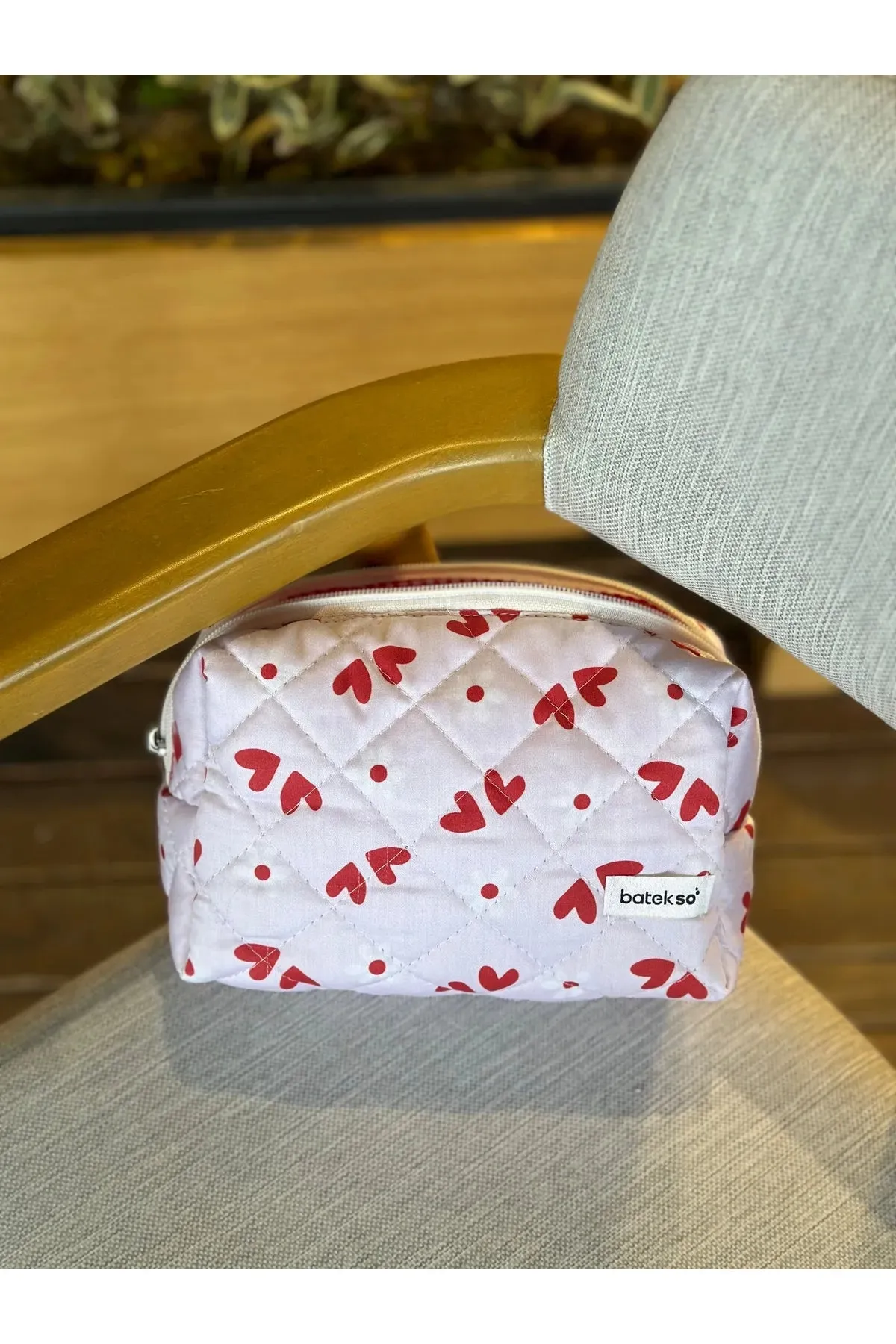 Batekso Heart Pattern Makeup Bag