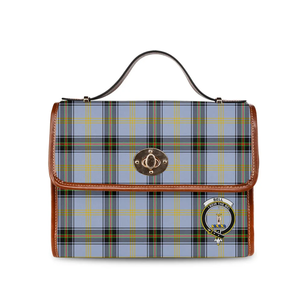 Bell Tartan Waterproof Canvas Bag with Family Crest