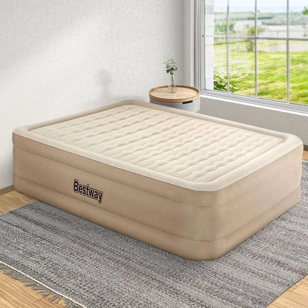 Bestway Air Bed Queen Size Mattress Camping Beds Inflatable Built-in Pump