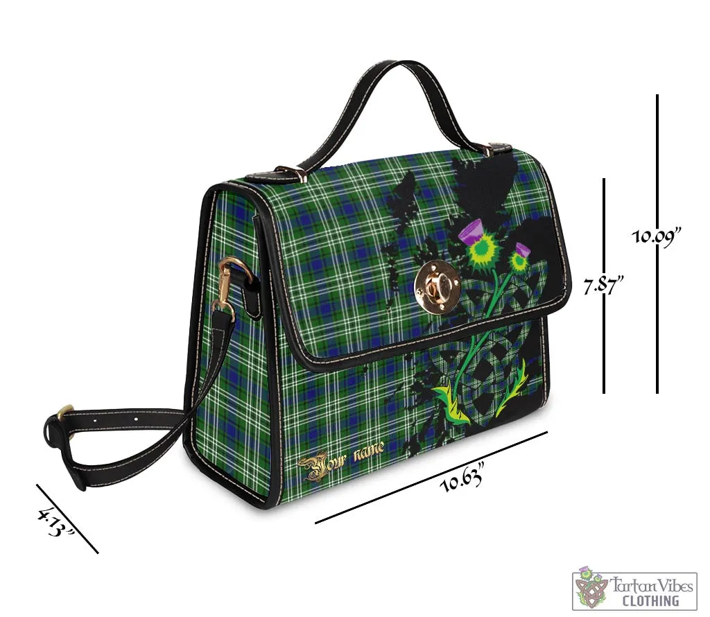 Blackadder Tartan Waterproof Canvas Bag with Scotland Map and Thistle Celtic Accents