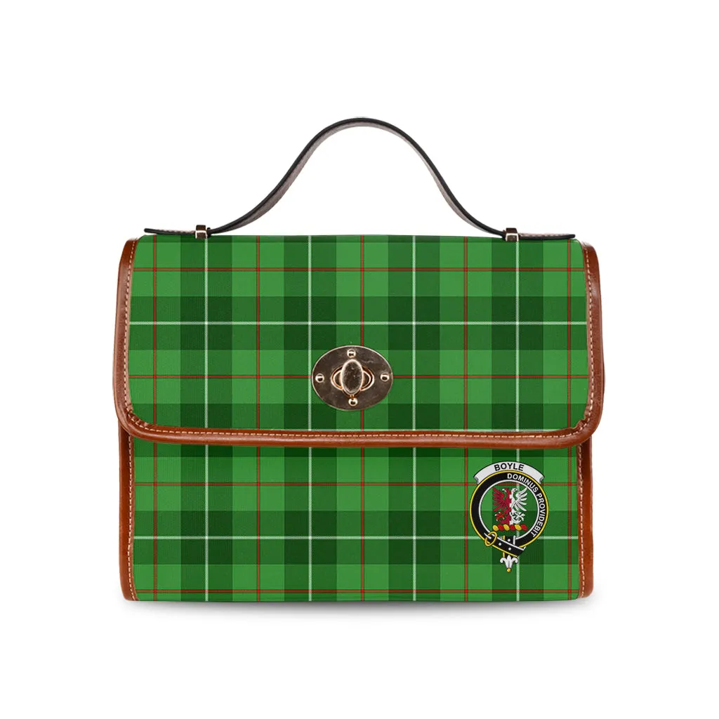 Boyle Tartan Waterproof Canvas Bag with Family Crest