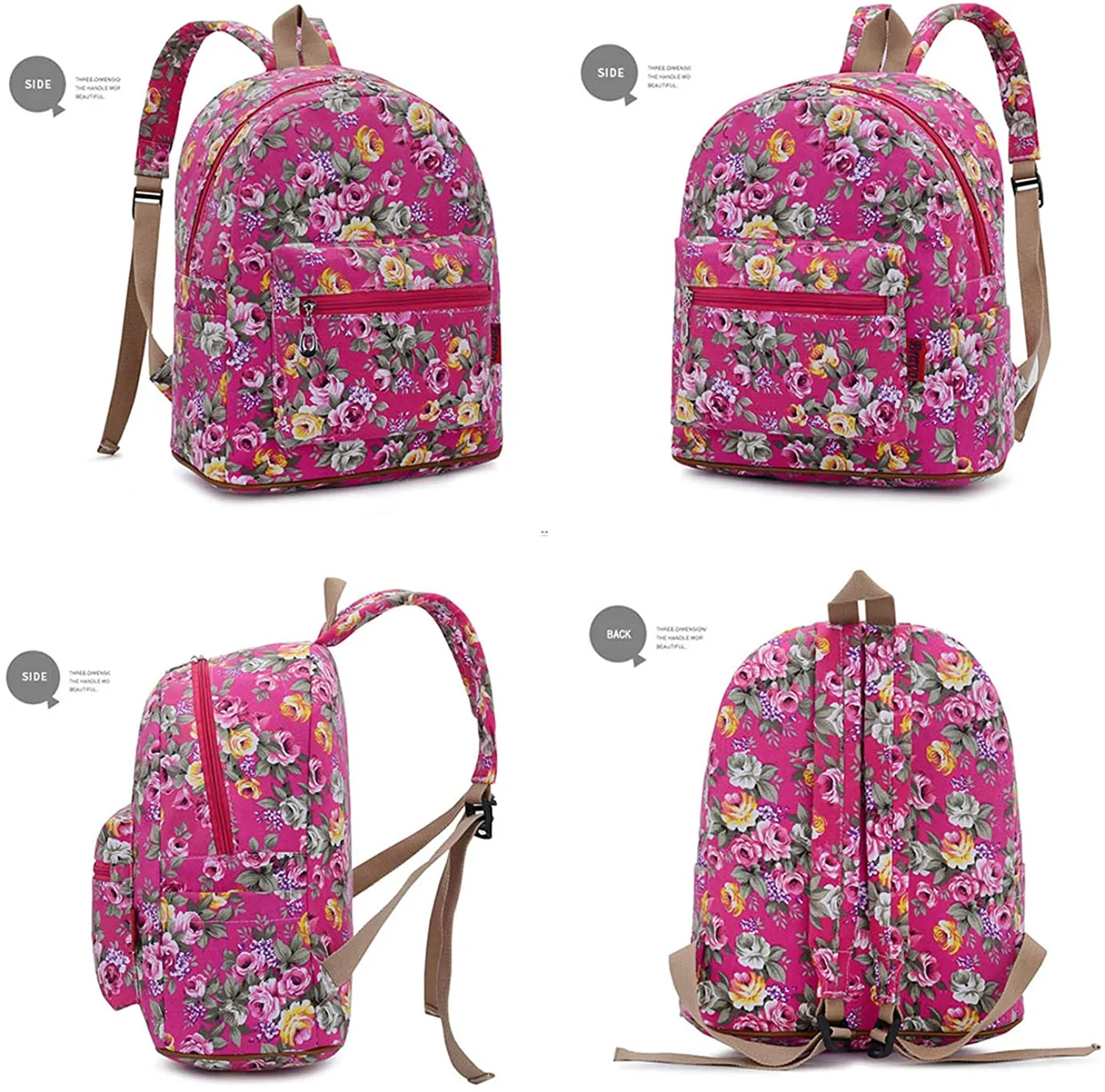 Bravo Floral (14 Inch) School Backpack - Floral Blue