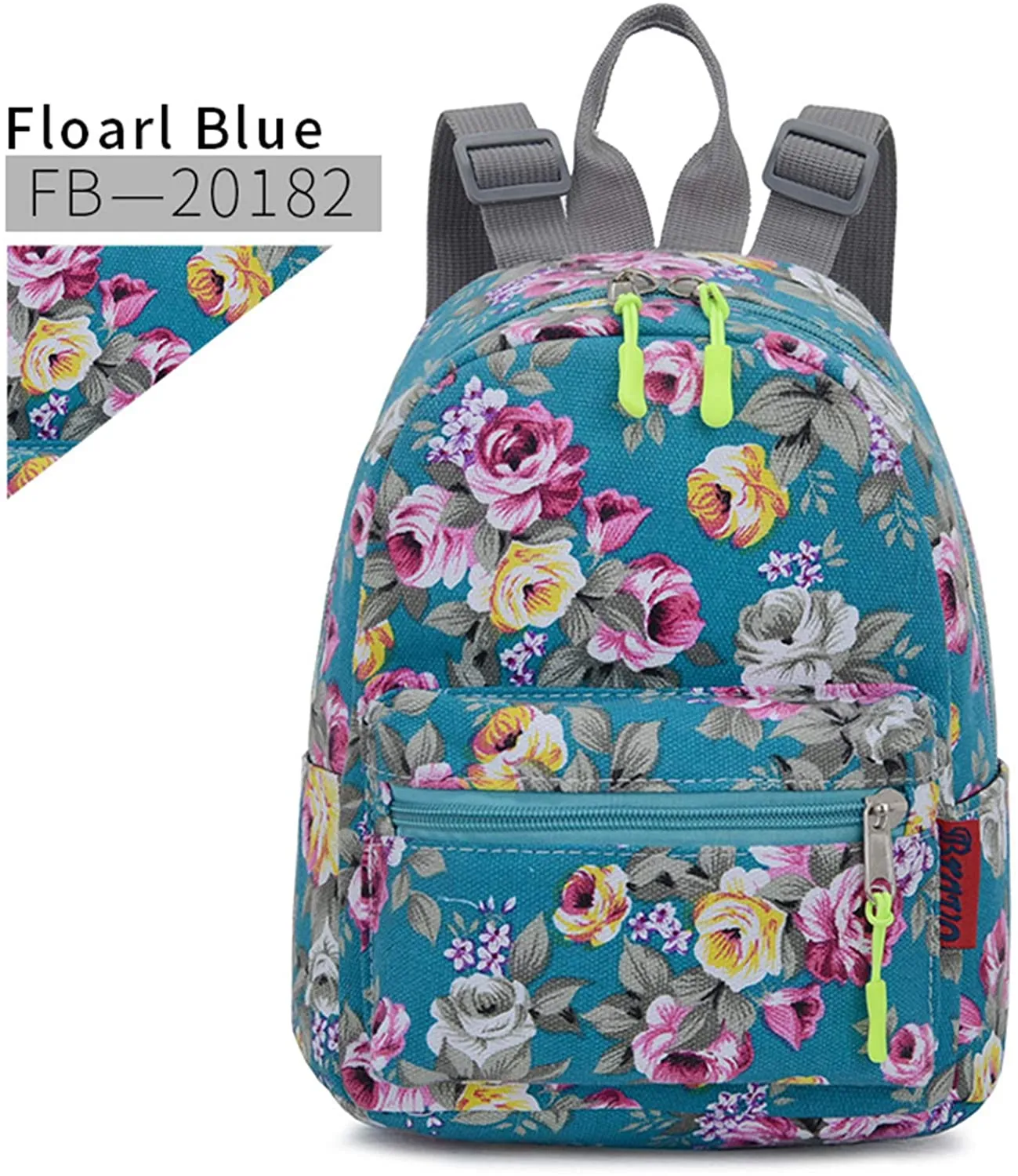 Bravo Floral Mini (10 Inch) School Backpack - Floral Blue