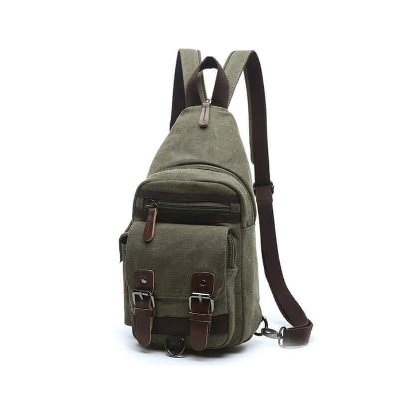 Casual Canvas Crossbody Sling Bag | Chest and Backpack