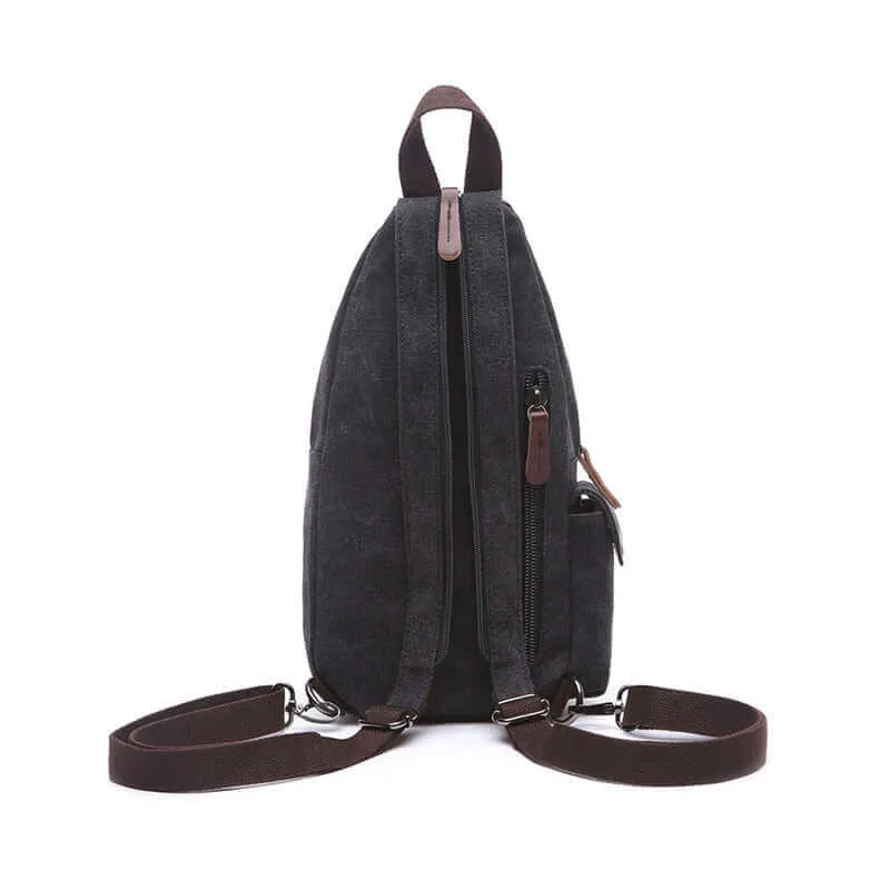 Casual Canvas Crossbody Sling Bag | Chest and Backpack