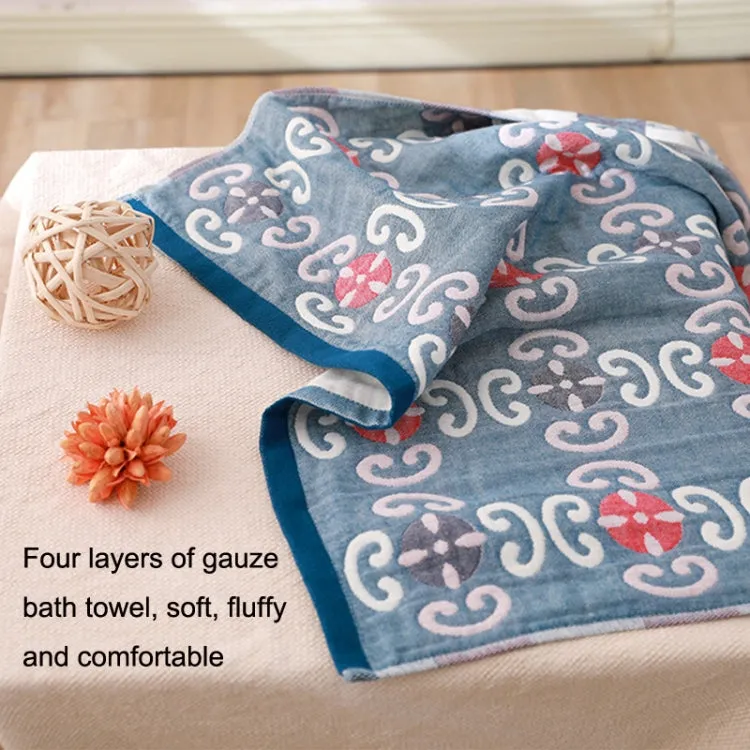 Cotton Bath Towel Soft Comfortable Beach Towel(Little Flower Orange)