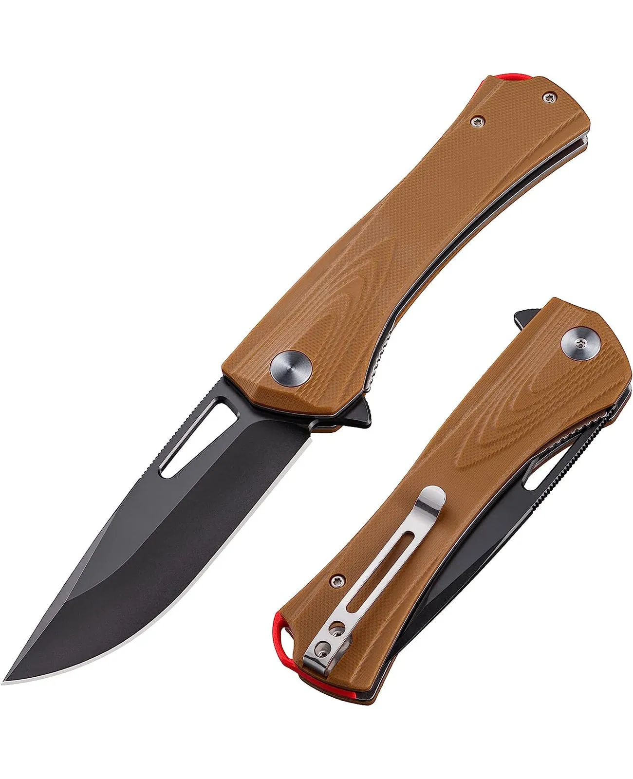 CVLIFE Pocket Knife for Men - 3.62" Sharp D2 Blade G10 Handle