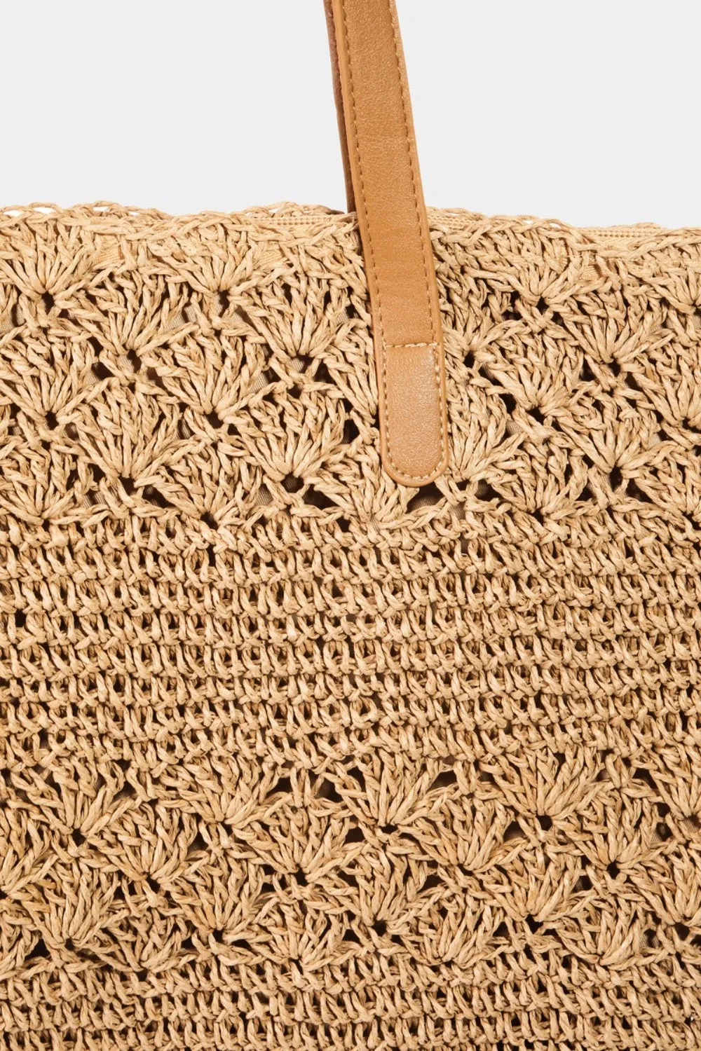 Fame Straw Braided Tote Bag