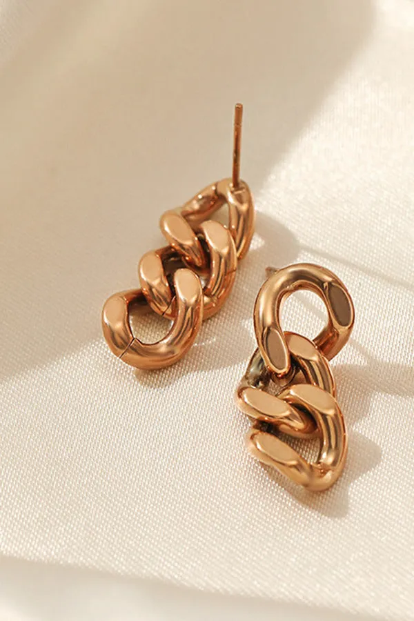 Fashion Simple Metal Chain Earrings