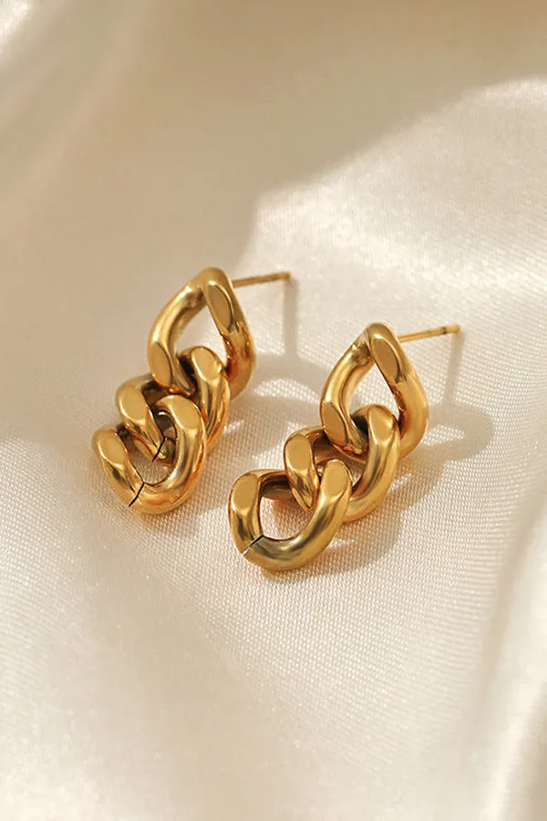 Fashion Simple Metal Chain Earrings