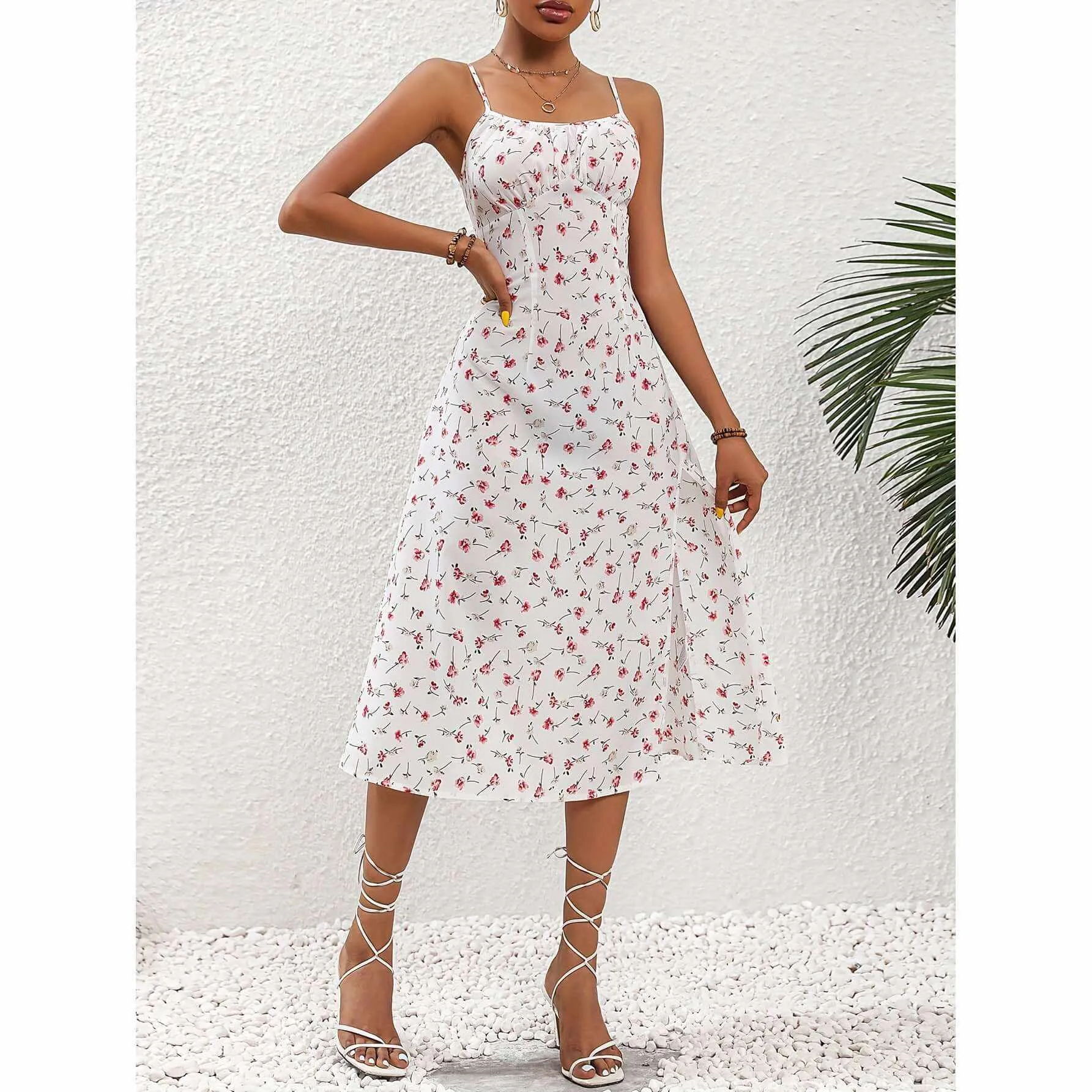 Glow Chic's Polka Dot Print Suspender Dress