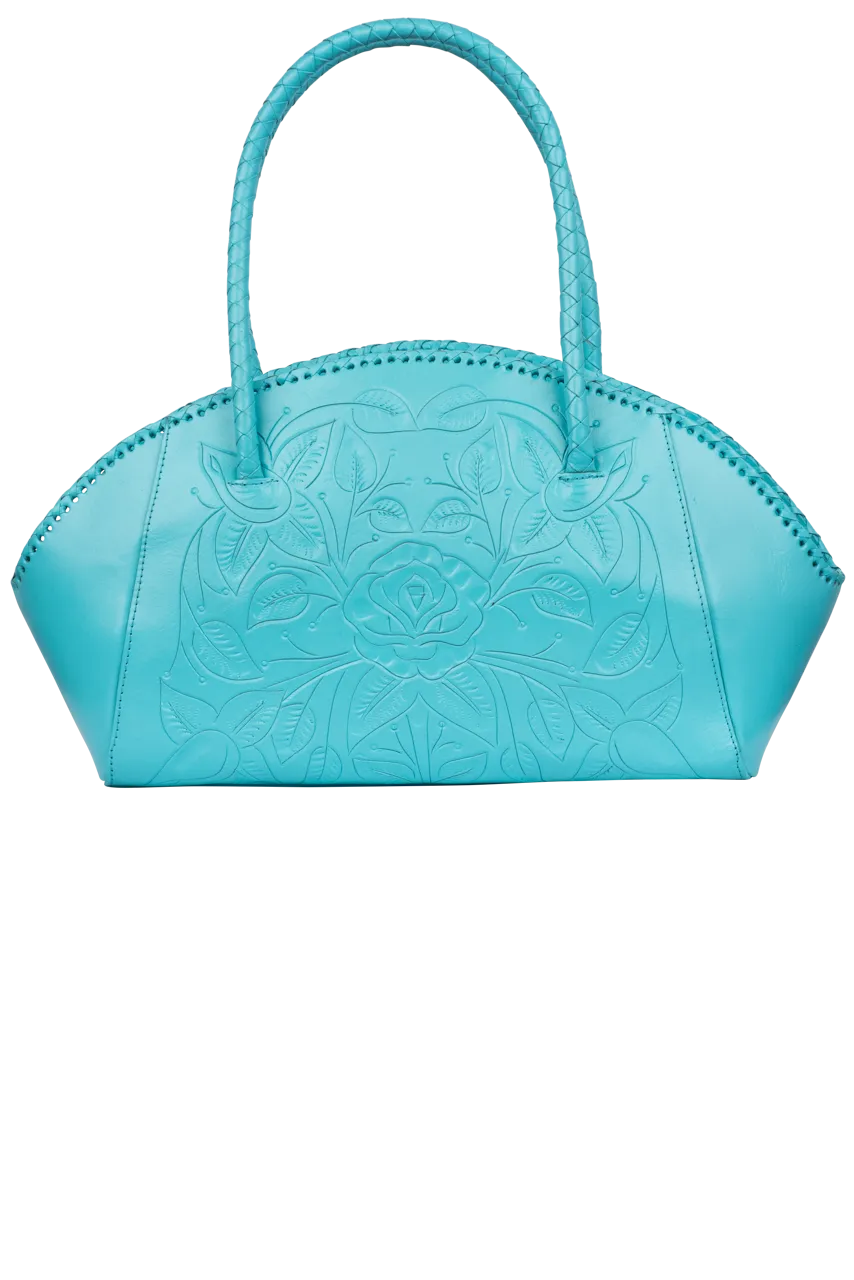 Elegant Paloma Tooled Leather Handbag - Hide & Chic Collection