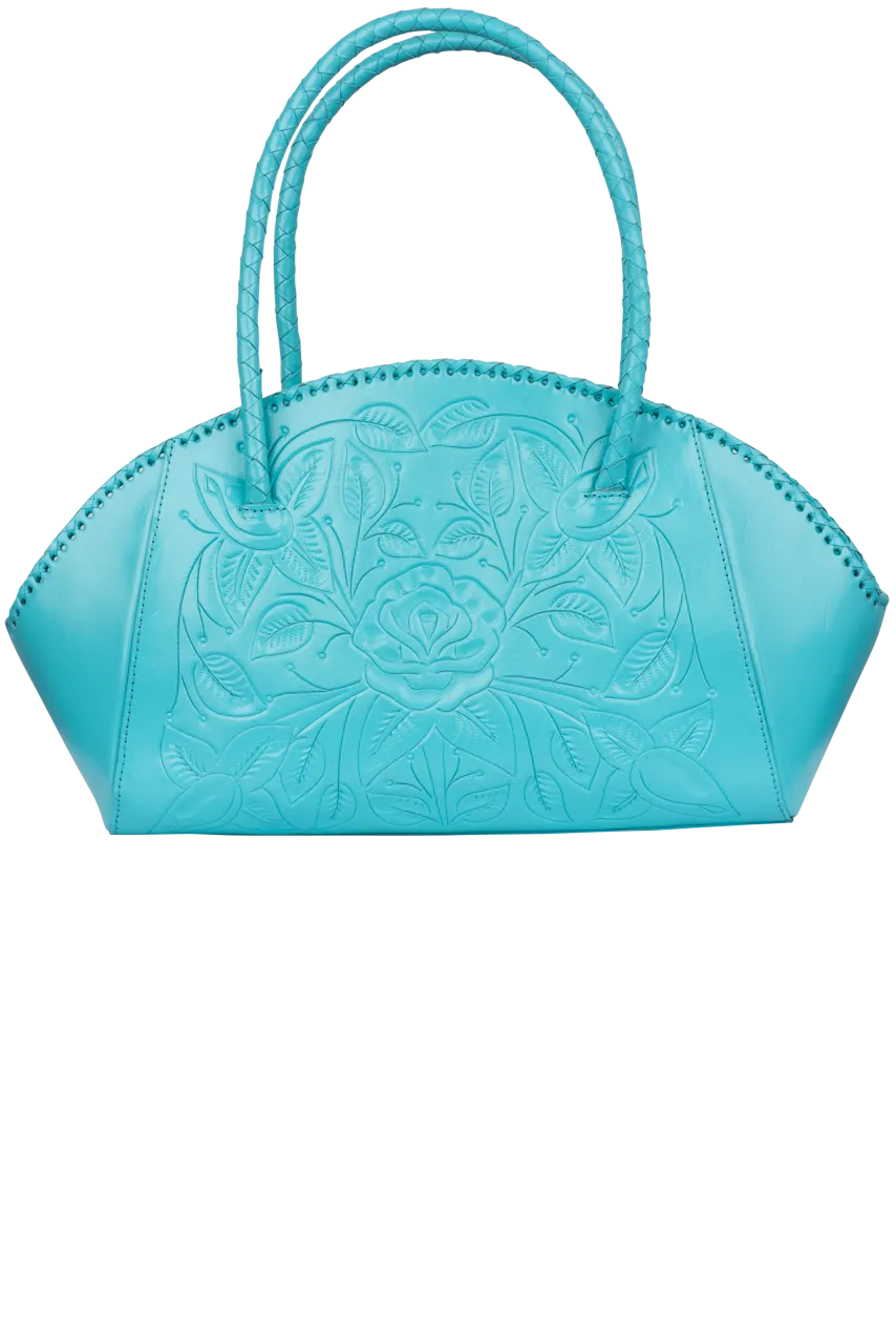 Elegant Paloma Tooled Leather Handbag - Hide & Chic Collection