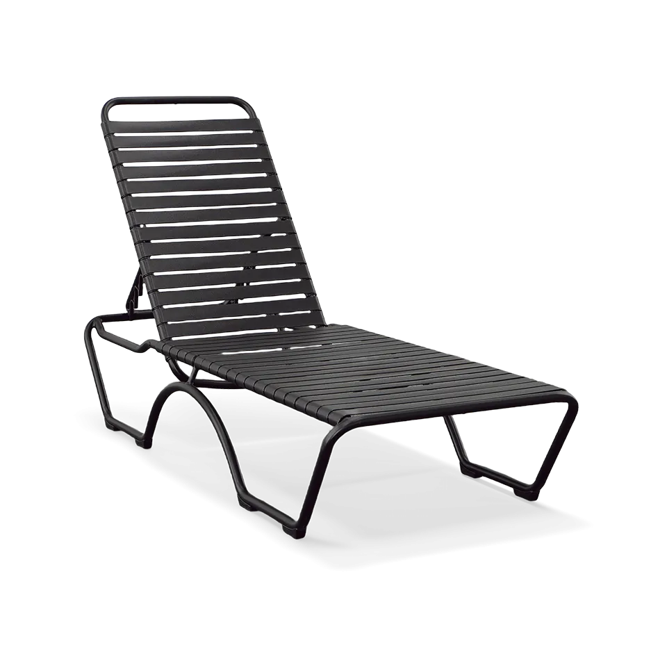 KAHANA STRAP CHAISE LOUNGE, OBSIDIAN