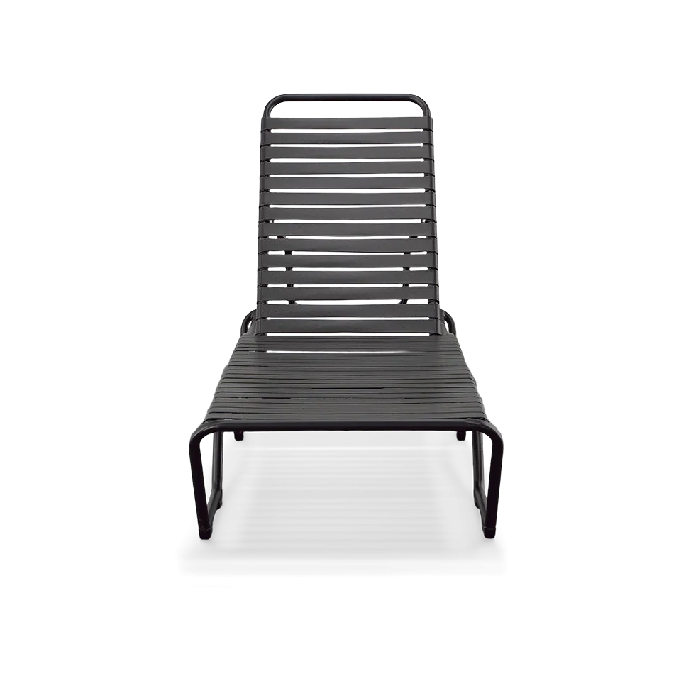 KAHANA STRAP CHAISE LOUNGE, OBSIDIAN