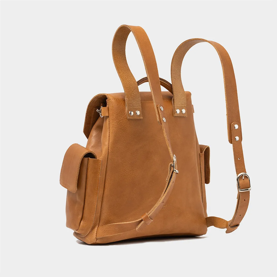 Leather backpack - Chatelet (Camel)