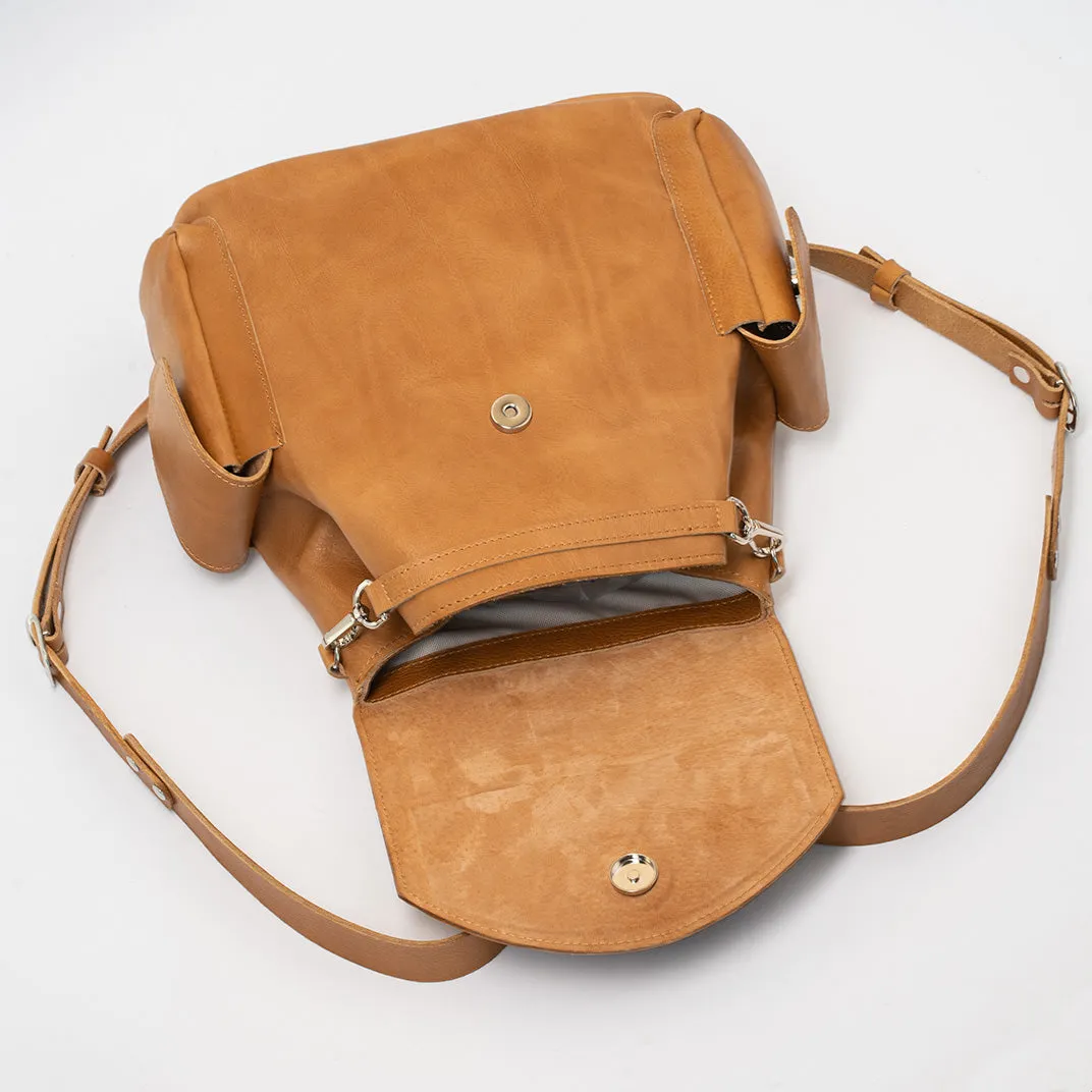 Leather backpack - Chatelet (Camel)