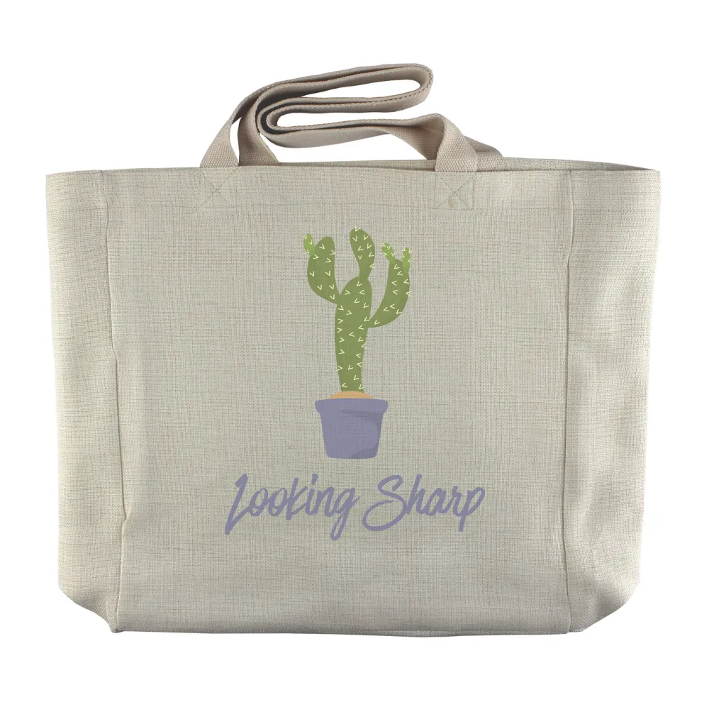 Looking Sharp | Cactus Themed Reusable  Grocery Tote