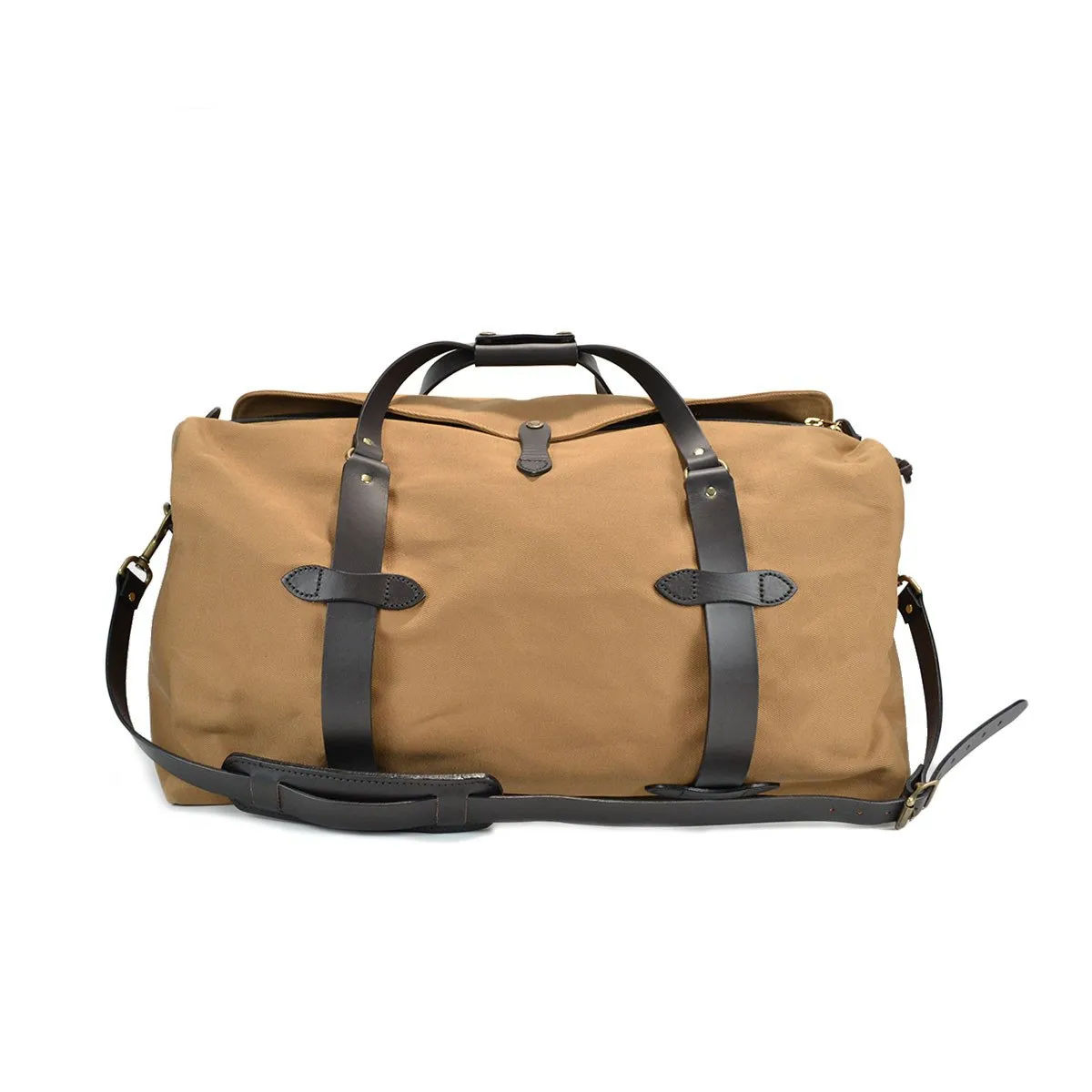 MEDIUM RUGGED TWILL DUFFLE BAG - TAN