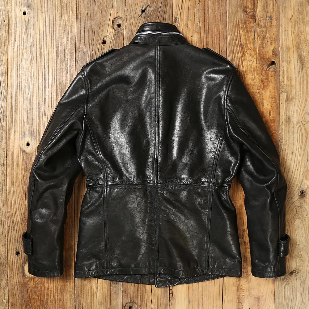 Men's Field Safari Leather Jacket