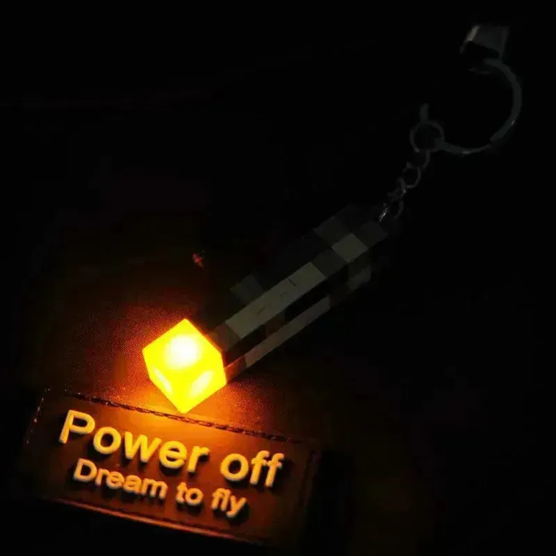 Minecraft Brownstone Torch Keychain