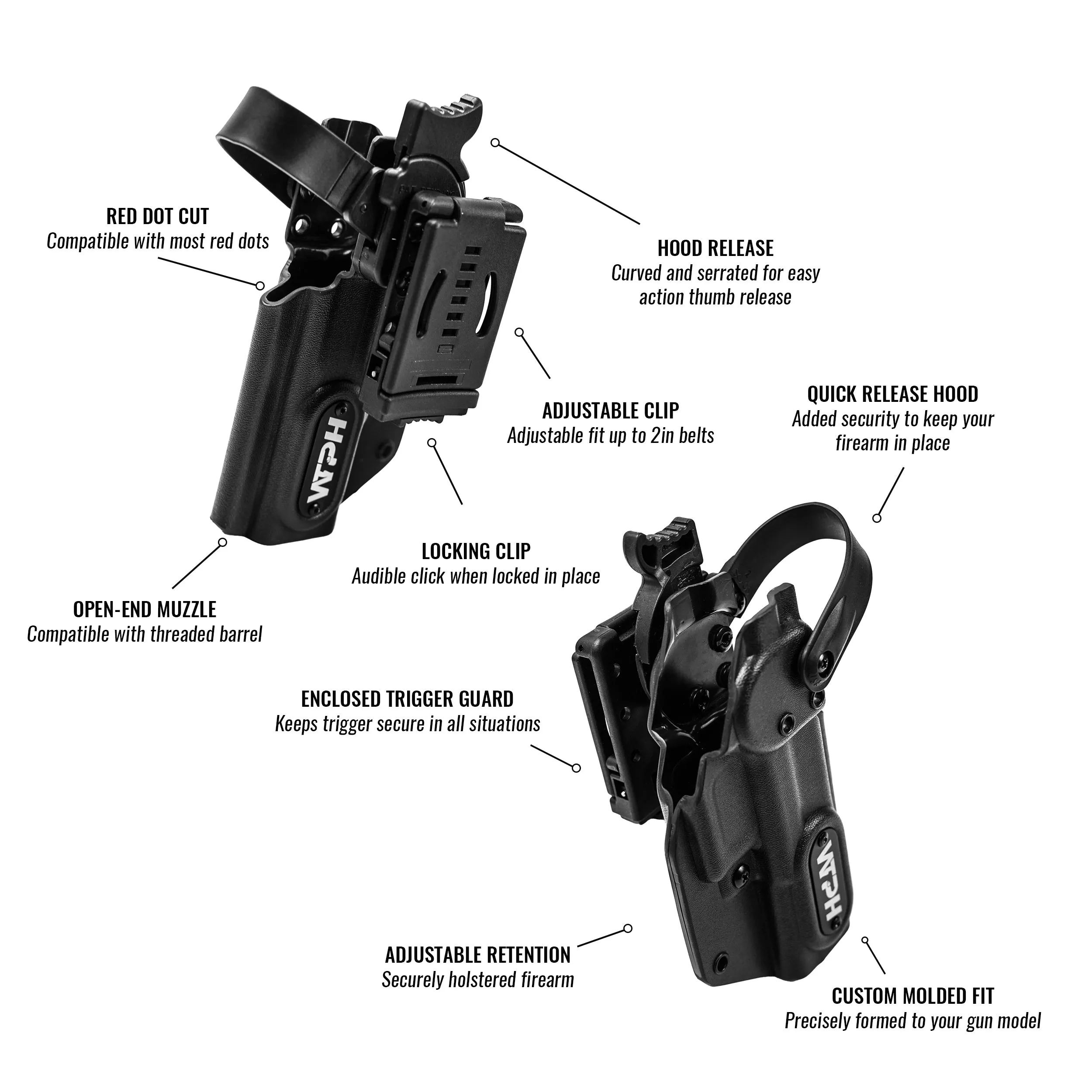 PSA Dagger Compact with Surefire X300U-A Light Level 2 Duty Holster