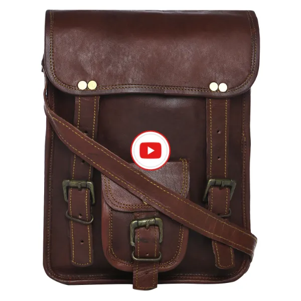 Rugged Leather Satchel 13"