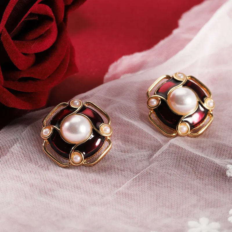 S925 Pearl Ear Clips And Stud Earrings