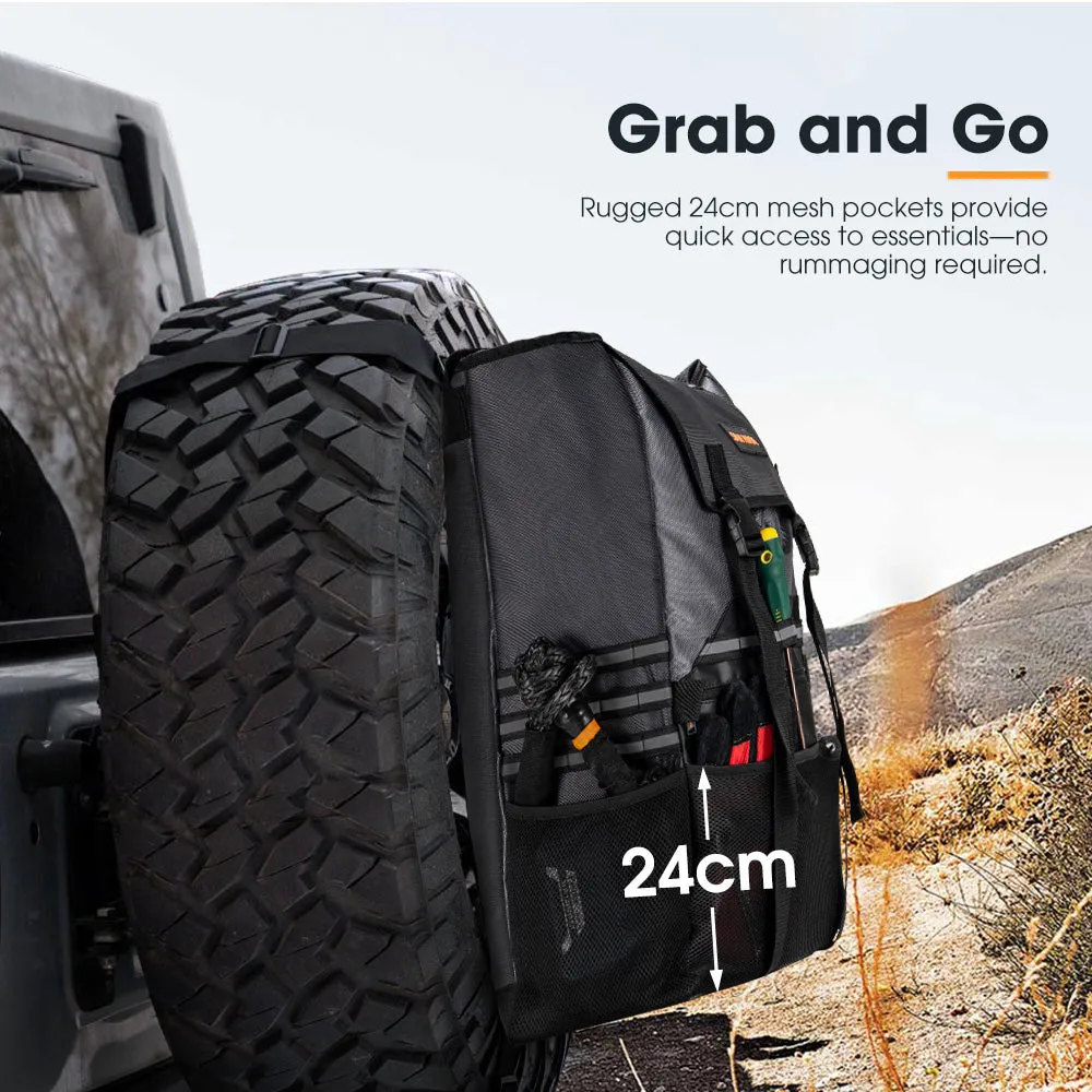 San Hima 100L Spare Wheel Bin & Accessory Bag  Recovery Storage Bag 4x4 4WD