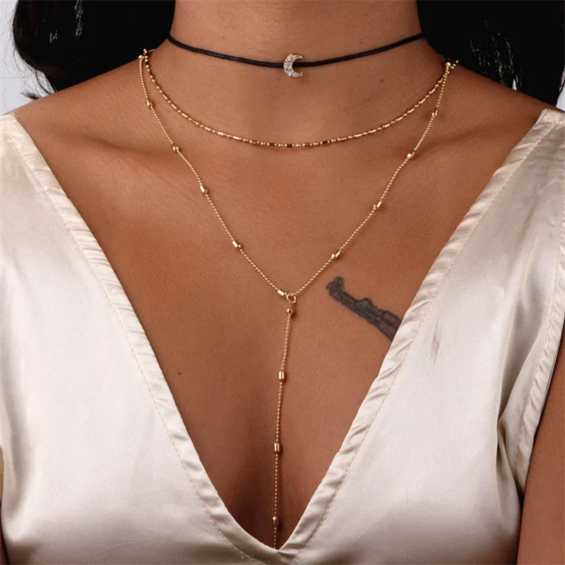 Simple Fashion Multilayer Choker Necklace