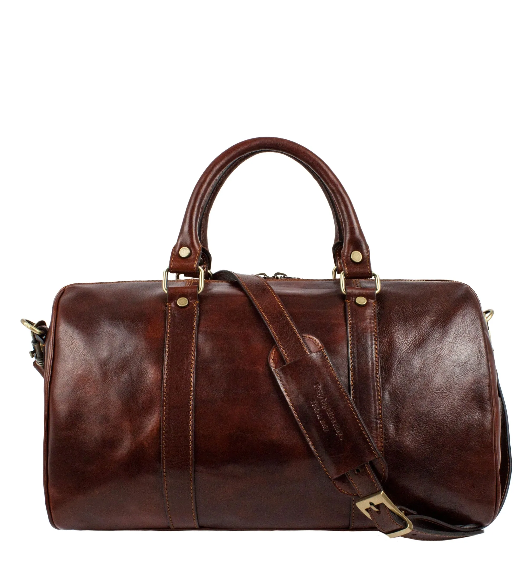 Small Leather Overnight Bag Duffel Bag - The Ambassadors