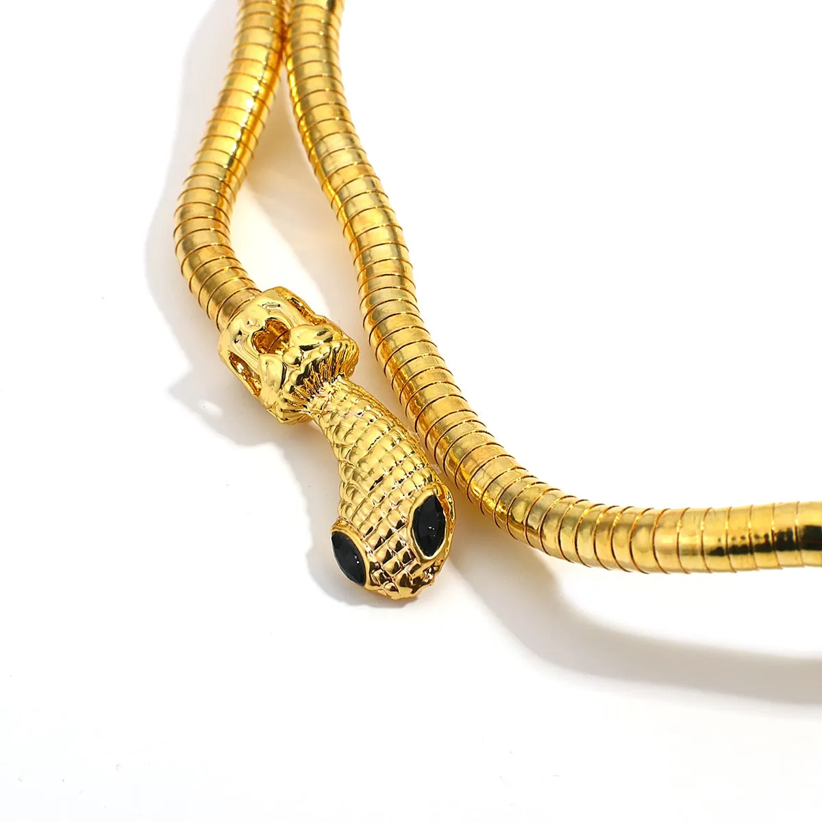 Steampunk Hip Hop Jewelry Snake Chains Necklace for Men in Gold Color