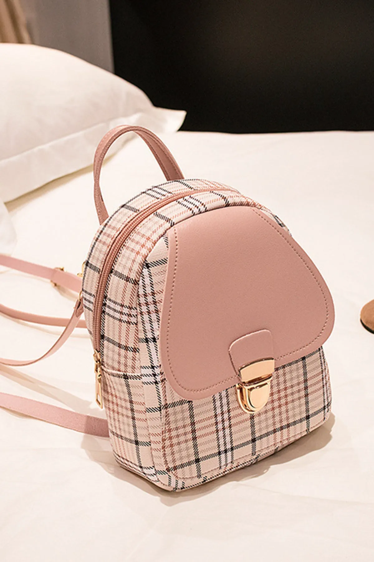 Striped Pink Backpack - A23 - WHB0059