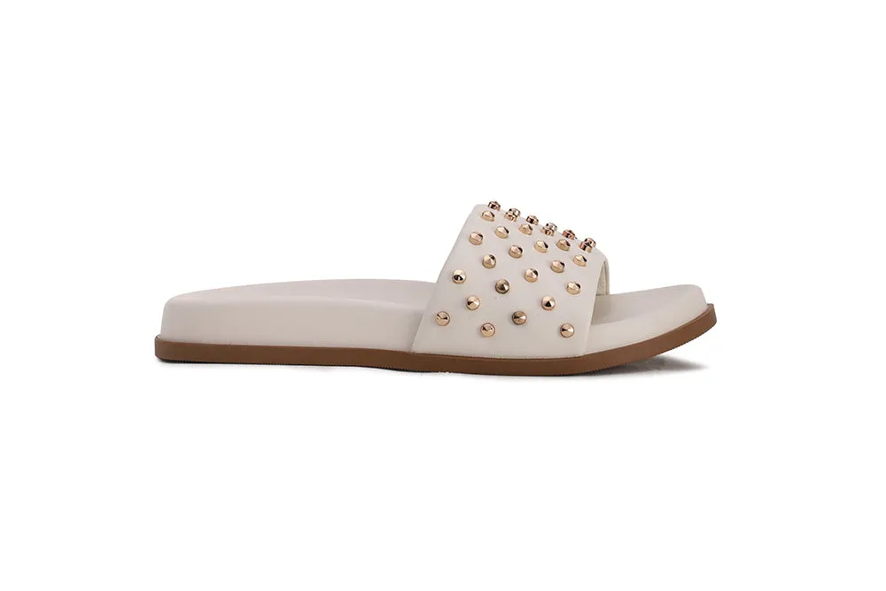 Studs Embellished Slides