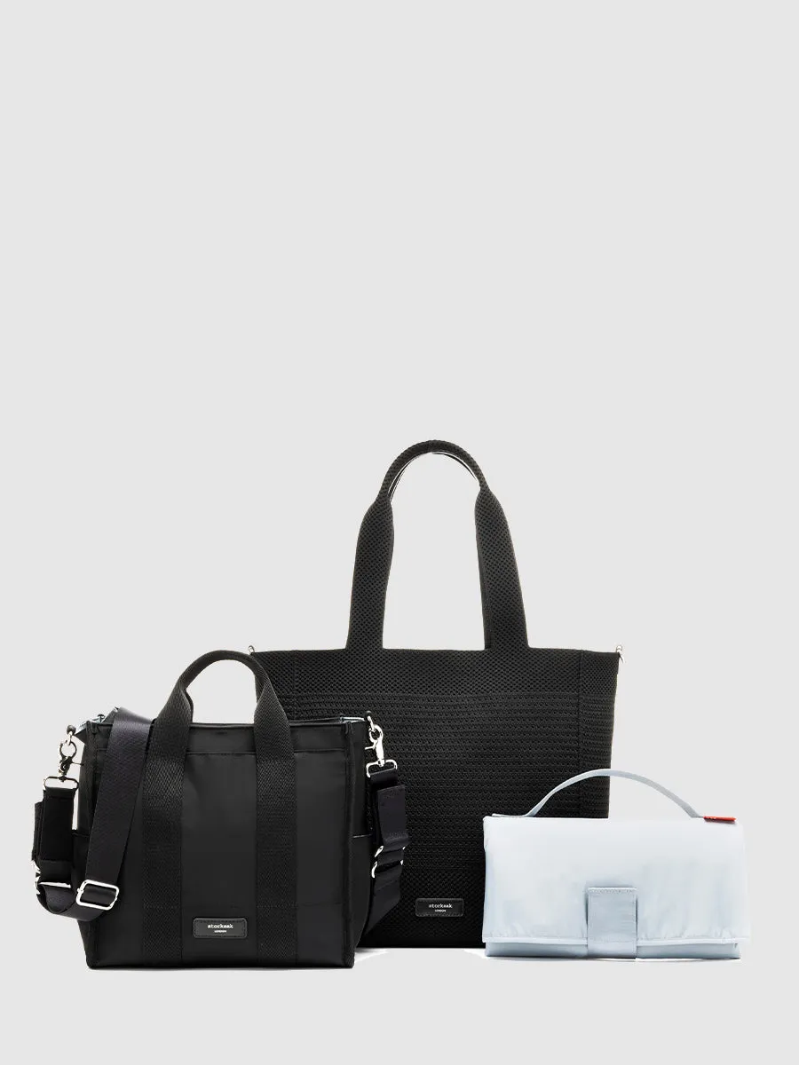 Thea Tote & Compact Changing Bag Black