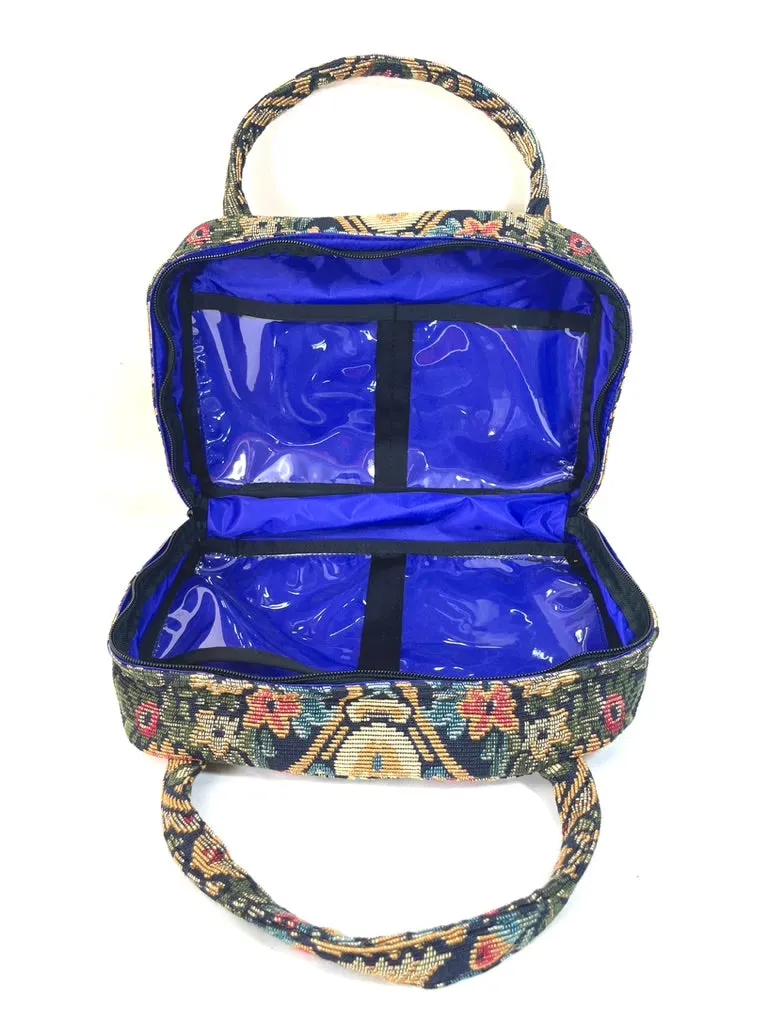 Toiletries Case in Renaissance Horse and Rider Tapestry