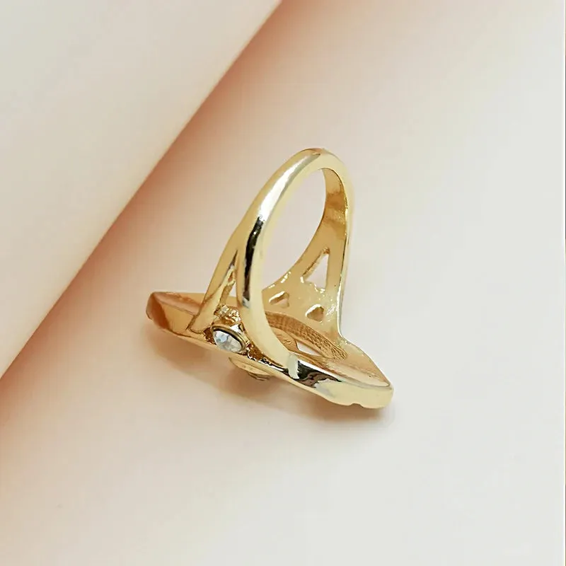 Trendy Zirconia Cubic Large Size Women's Ring