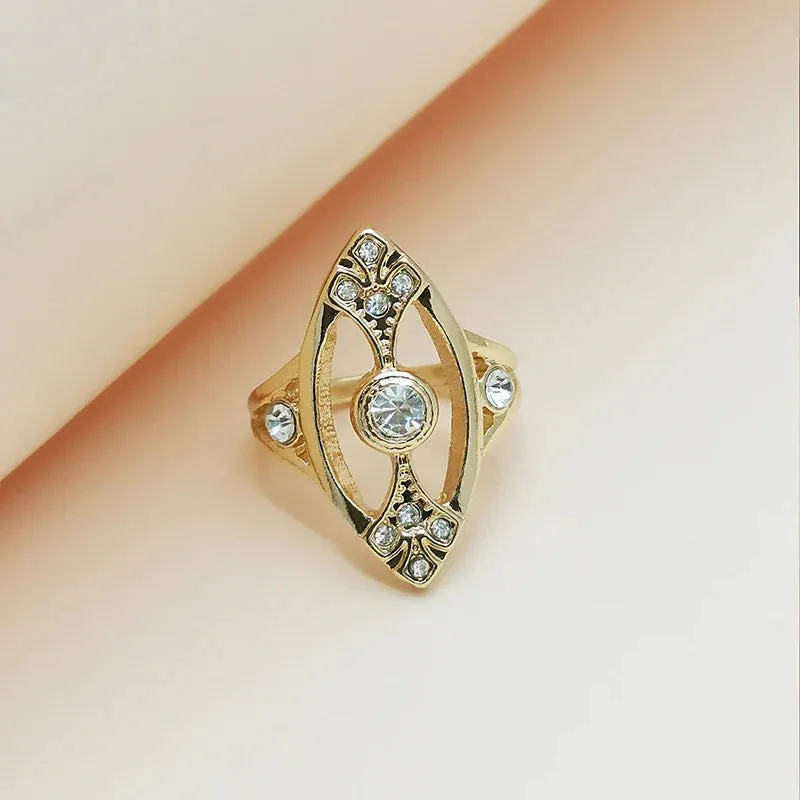 Trendy Zirconia Cubic Large Size Women's Ring