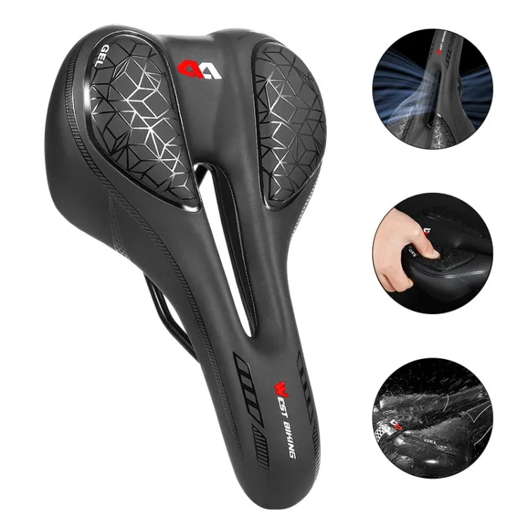 WEST BIKING Bicycle Riding Comfortable Silicone Saddle, Style: Geometric