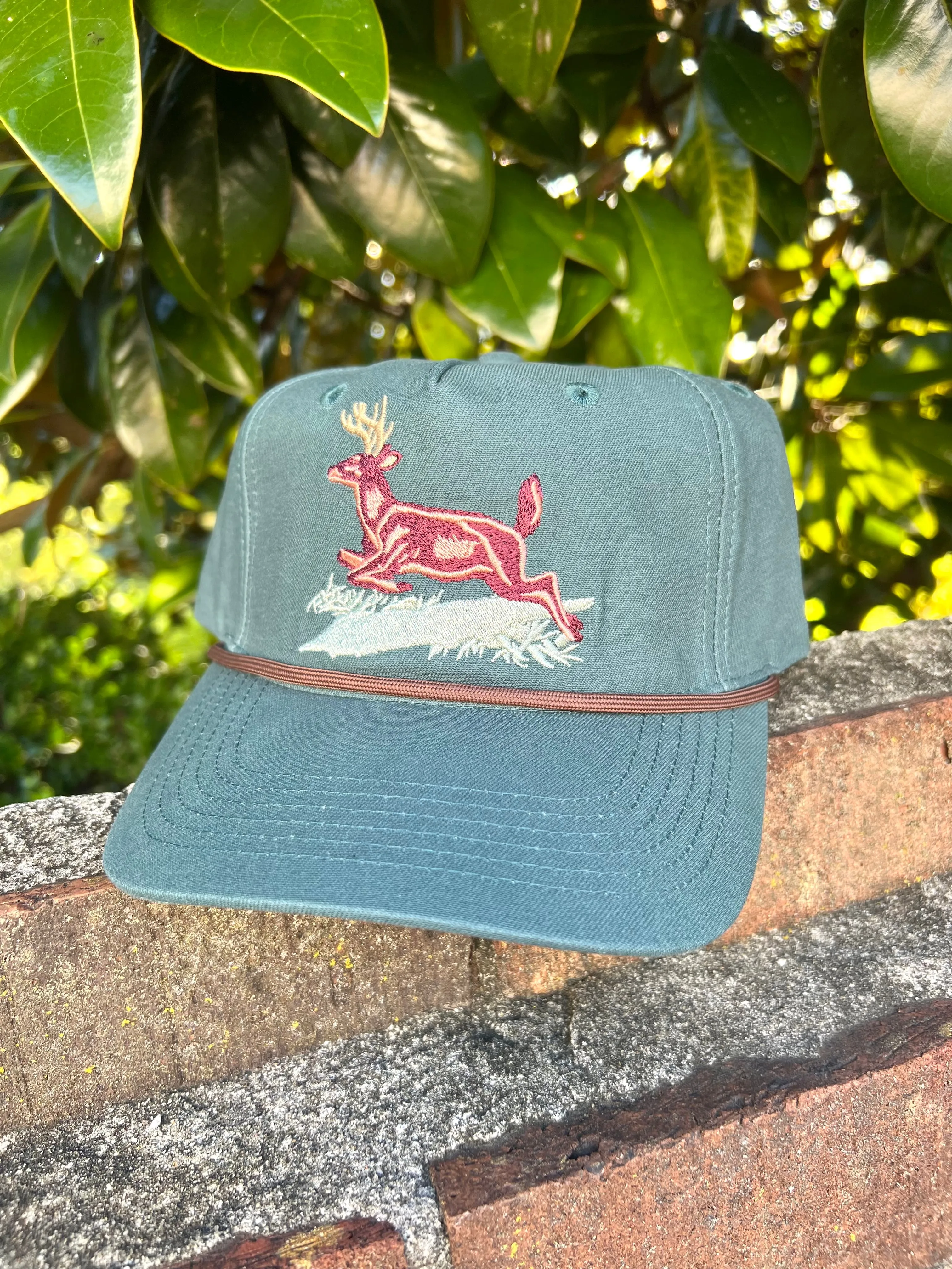 Whitetail Buck Deer 5 Panel Cotton Hat by Peach State Pride