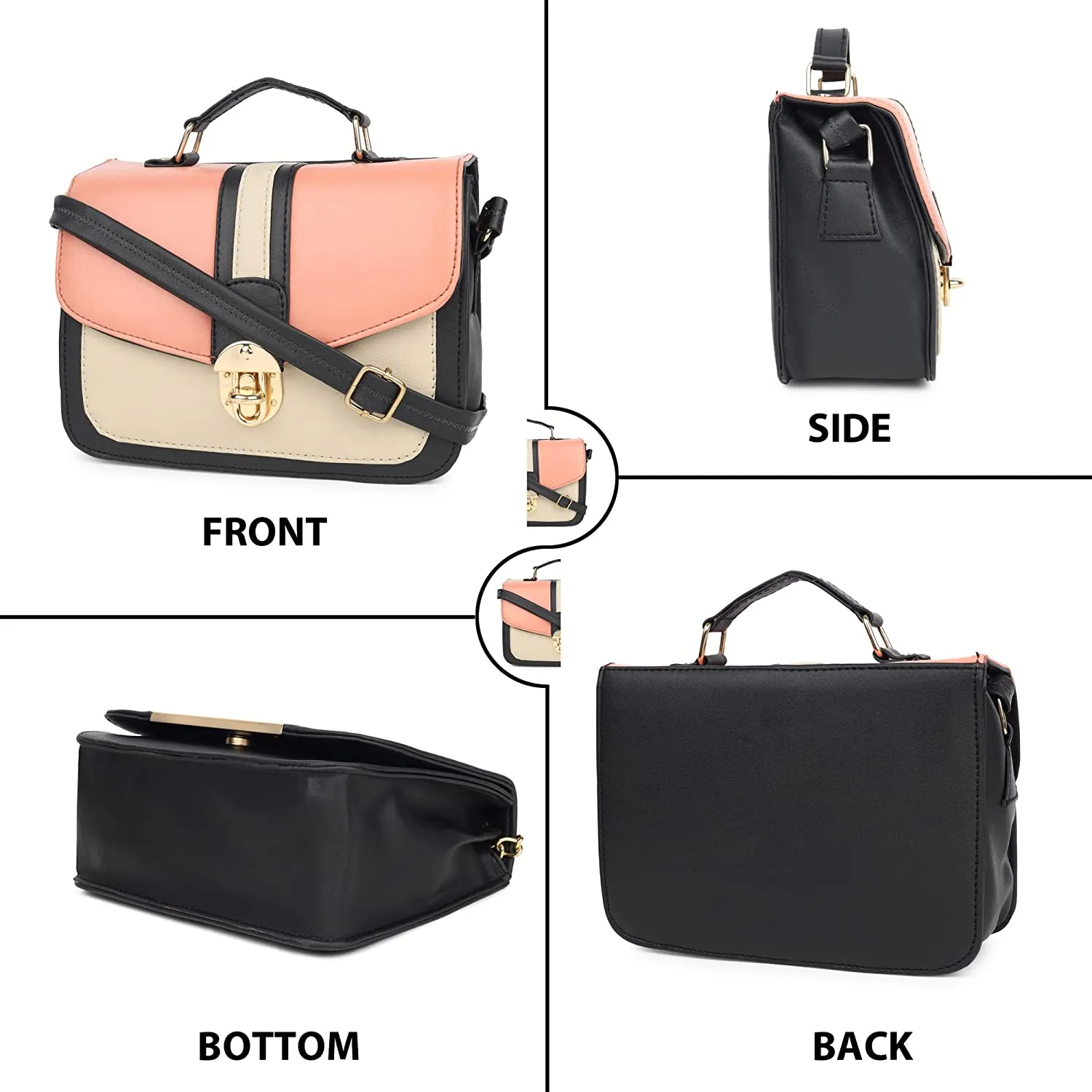 zubstore's  Peach Colour Slingbags For Womens & Girls